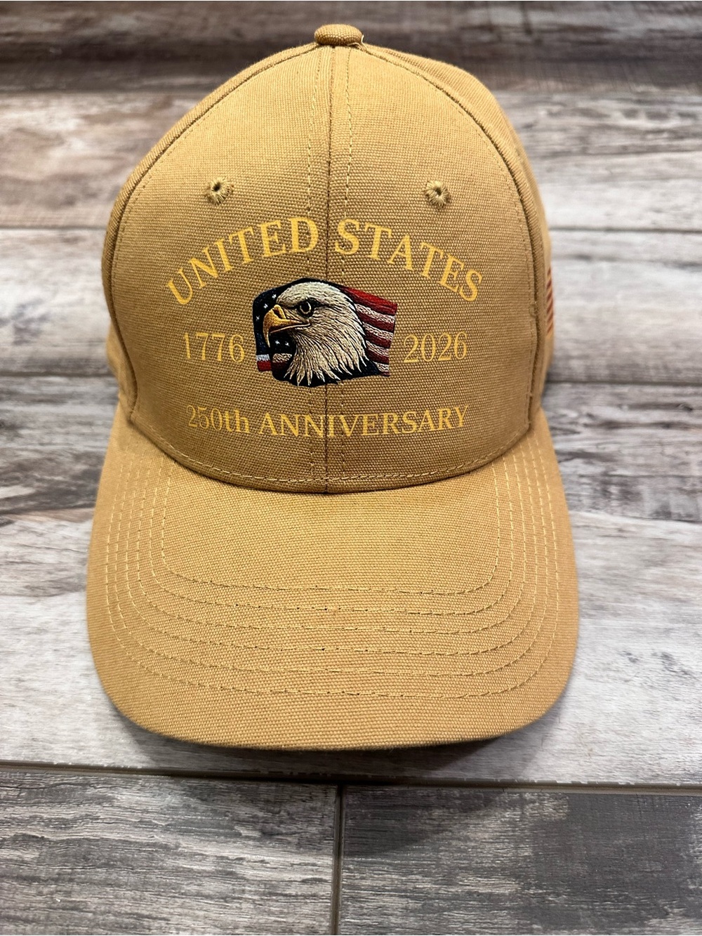 250th Anniversary United States Eagle Baseball Cap - Tan